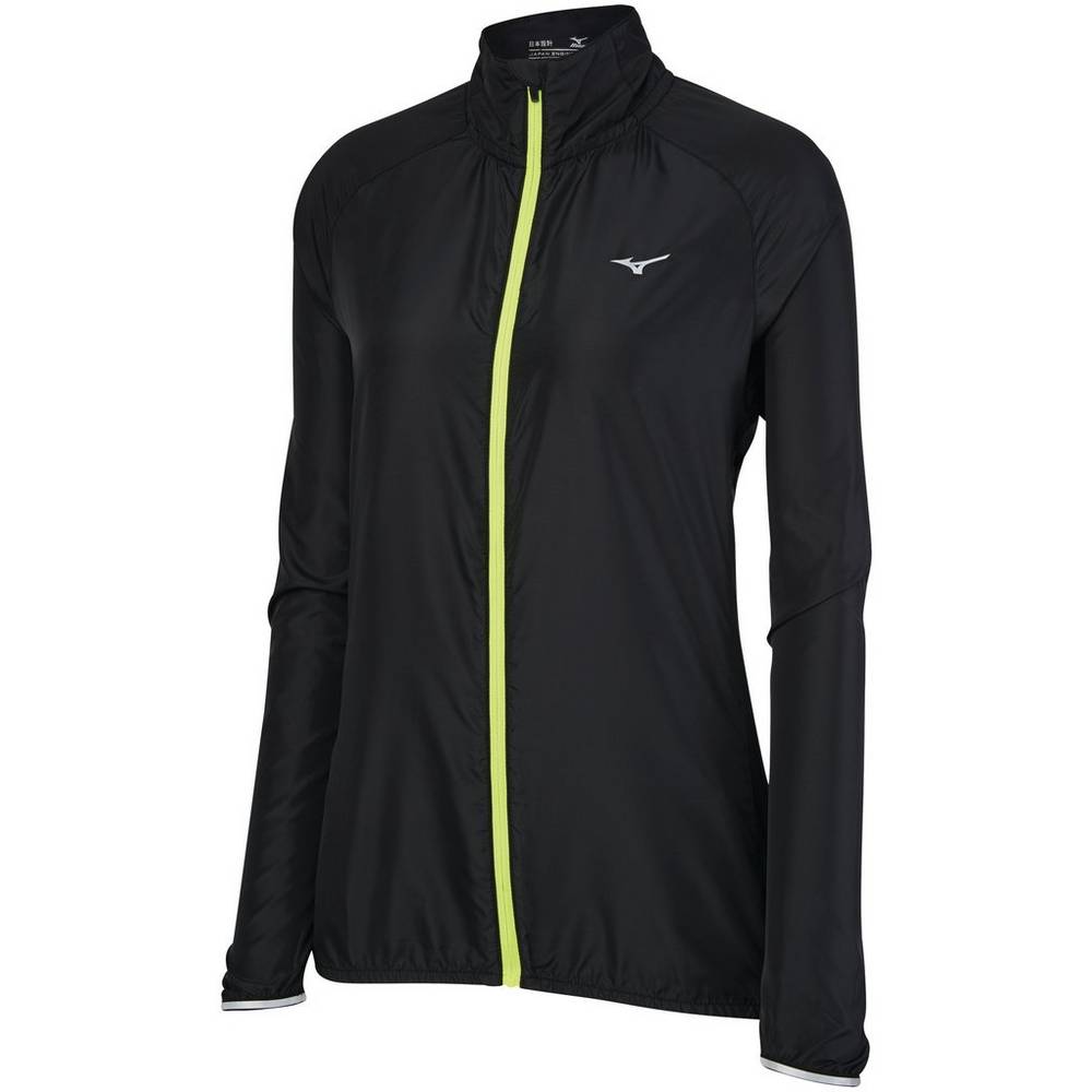 Mizuno Women's IMPULSE Jacket Black/Yellow (421683-WOL)